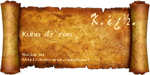 Kuhn Áron névjegykártya