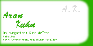 aron kuhn business card